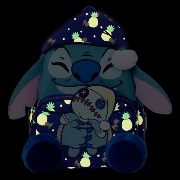 SDCC Limited Edition Bedtime Stitch Glow Mini Backpack and Wallet main image 5
